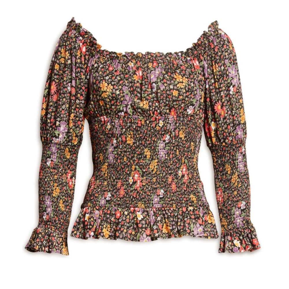 ByTimo floral smocked top nwt xl